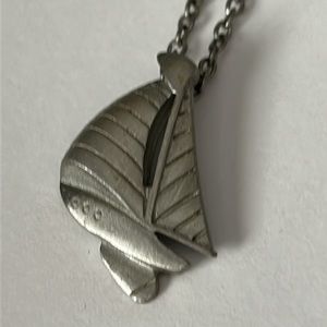 Vintage sailboat necklace